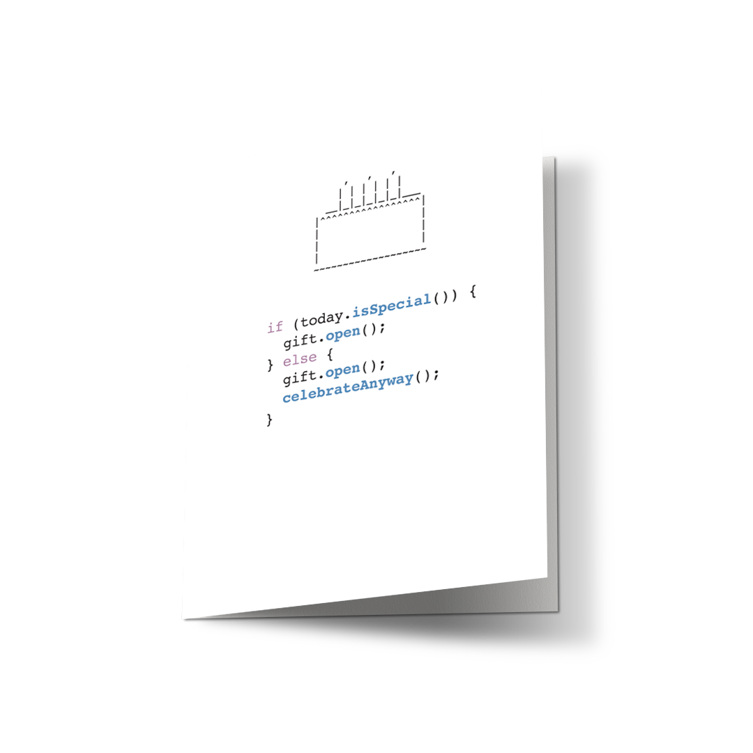 Birthday Code Magic Card | Funny Birthday Greeting Card for Coders | Tech Humour Meme Gift Card