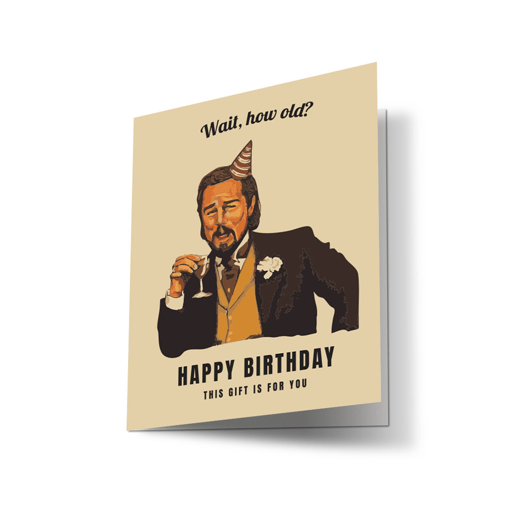 Funny Leonardo DiCaprio Greeting Card | Birthday Gift Card | Happy Birthday Meme