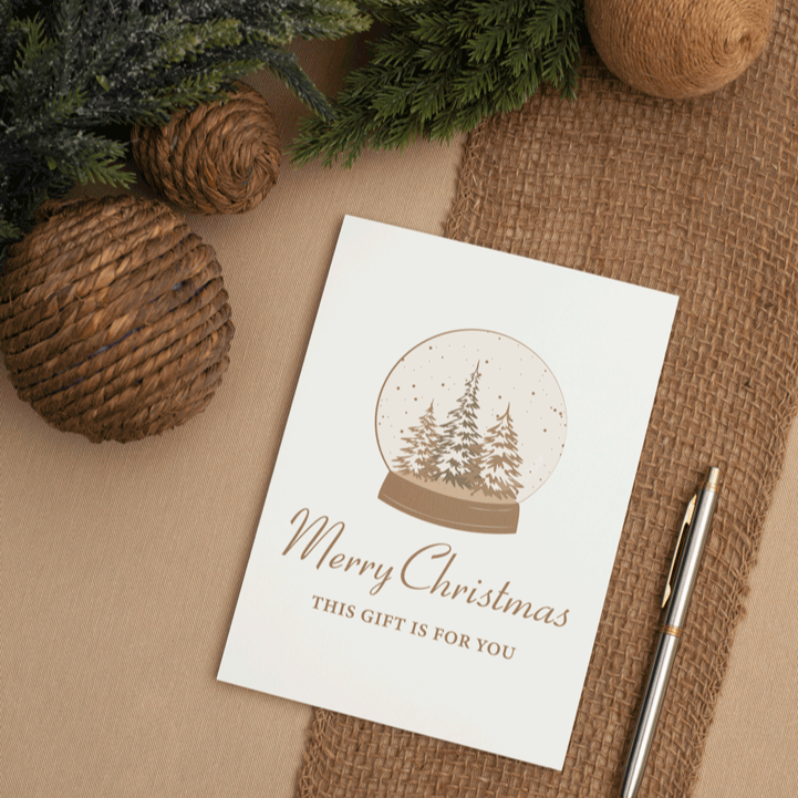 Merry Christmas Magic Card | Christmas Gift Card | Minimalistic Christmas Greeting Card