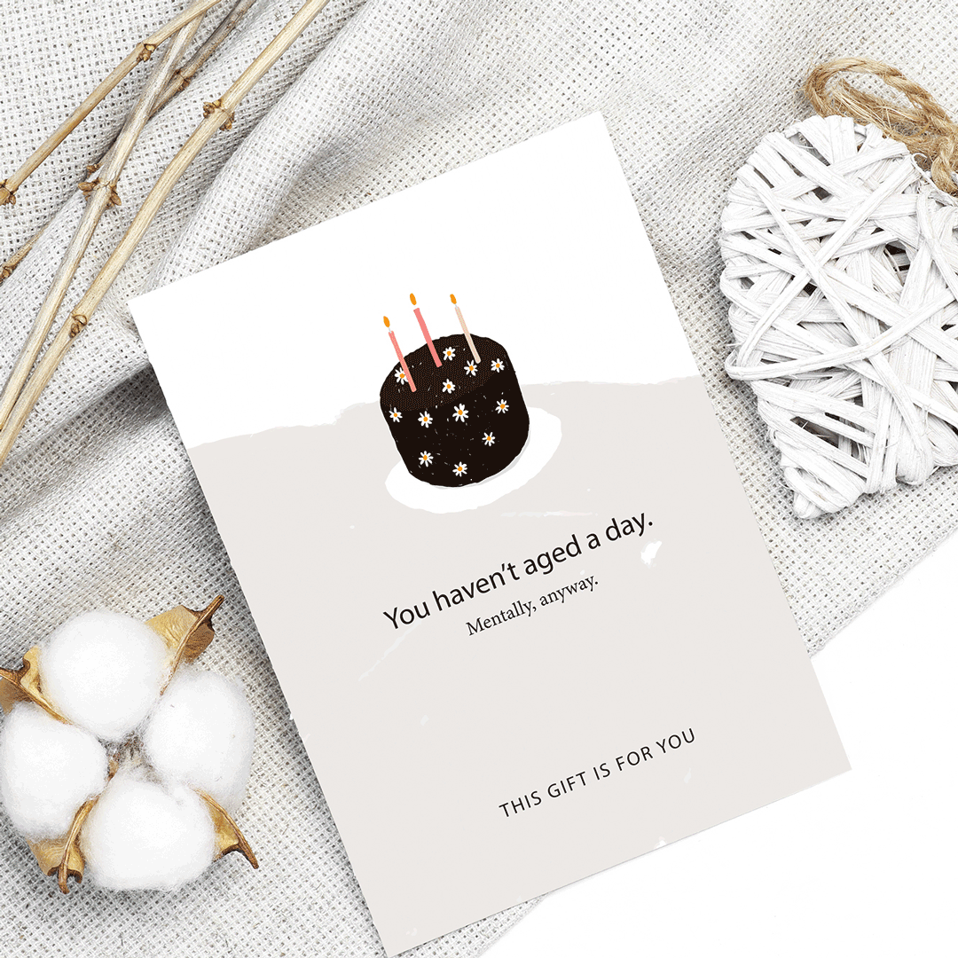 You Haven't Aged A Day, Mentally Anyway Magic Card | Funny Birthday Greeting Card | Meme Gift Card