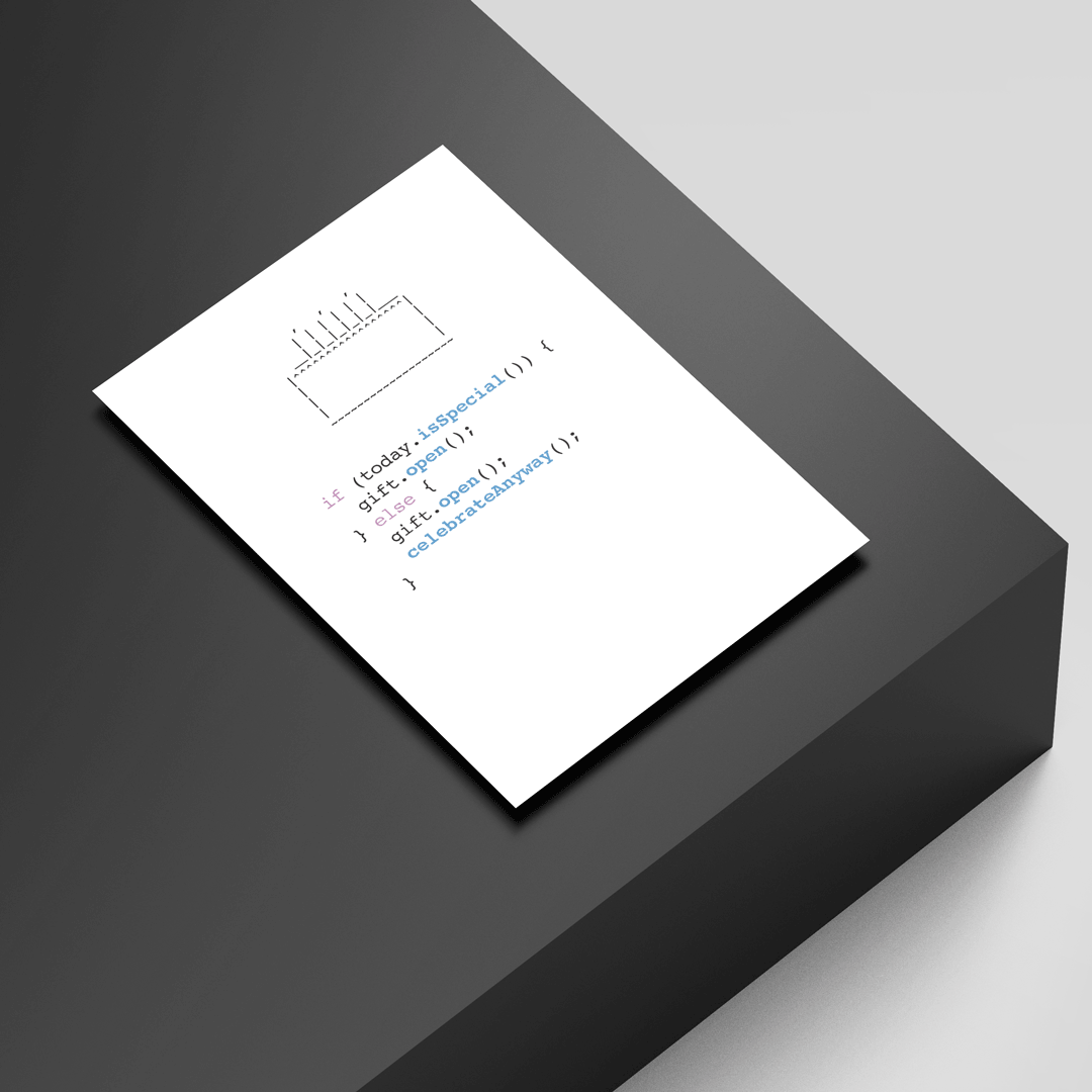 Birthday Code Magic Card | Funny Birthday Greeting Card for Coders | Tech Humour Meme Gift Card