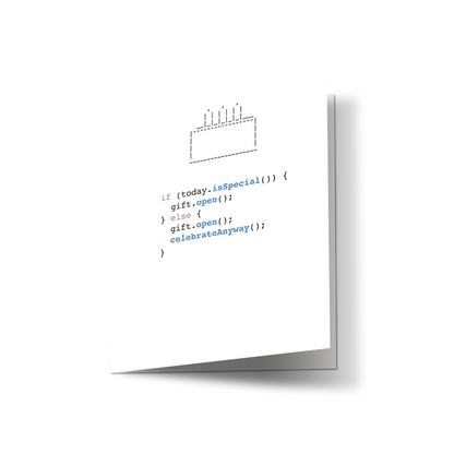 Birthday Code Magic Card | Funny Birthday Greeting Card for Coders | Tech Humour Meme Gift Card