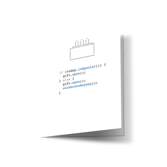 Birthday Code Magic Card | Funny Birthday Greeting Card for Coders | Tech Humour Meme Gift Card