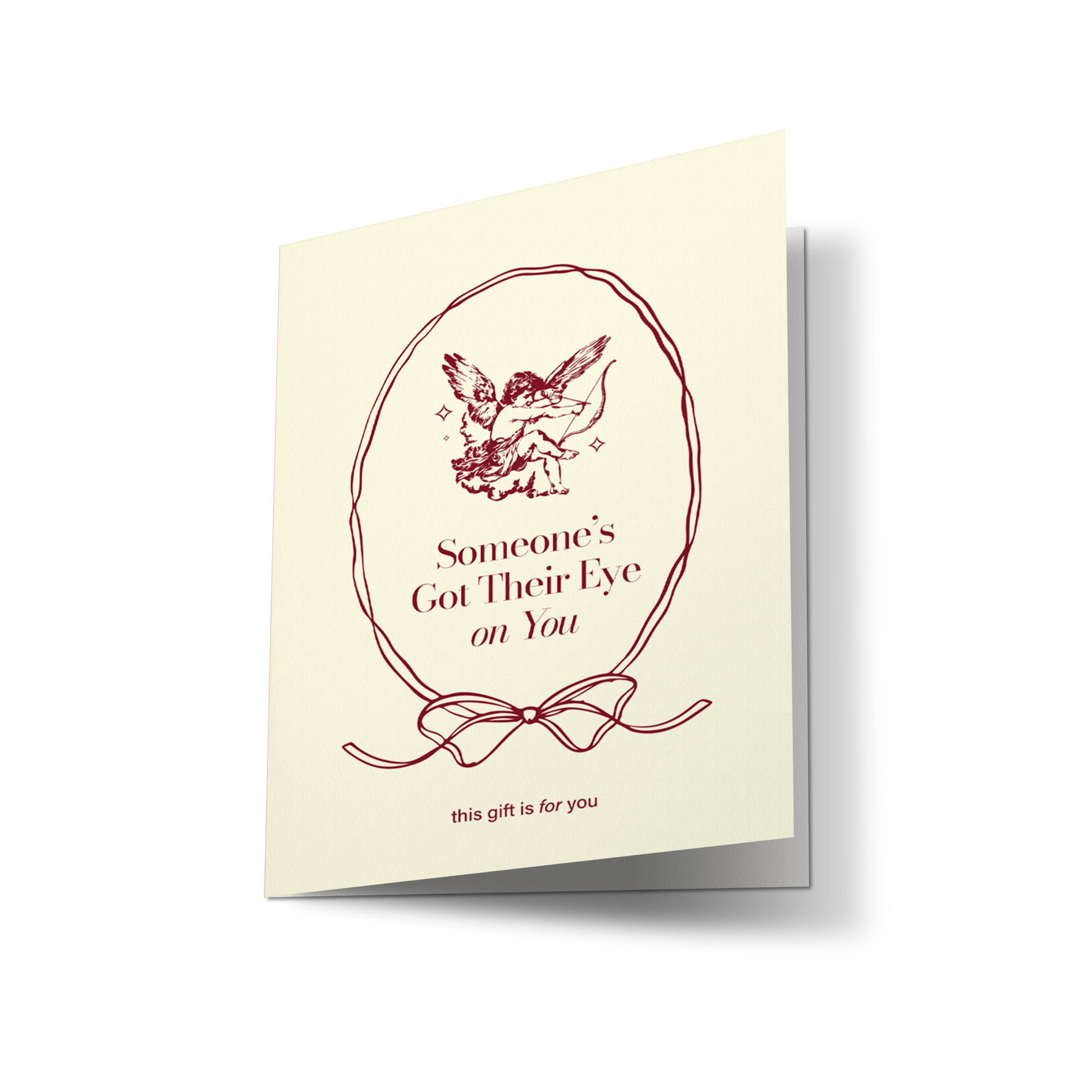 Romantic Cupid-style Valentine's Day Greeting Card with On-Demand Gifting System